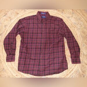 Mens Pendleton Canterbury Plaid Flannel Shirt Size L